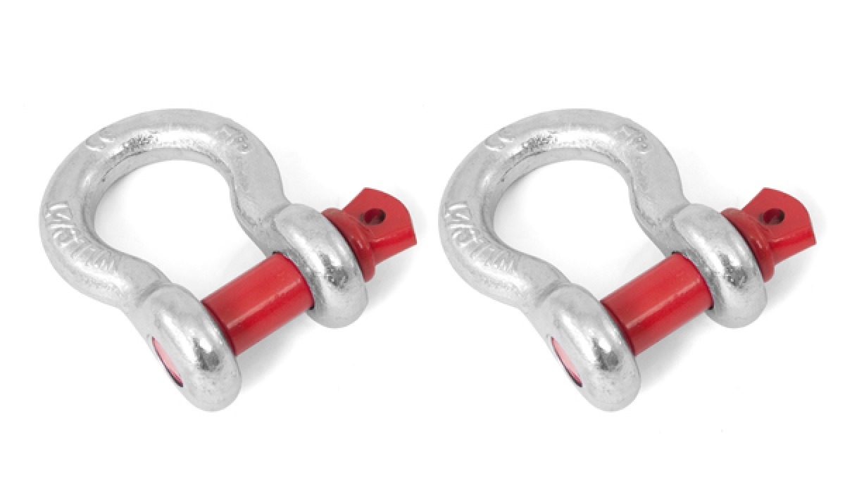 Schäkel Abschleppset Ø 22mm für Heckstoßstangen und Frontstoßstangen Rugged  Ridge 11235.03 7/8-Inch D-Shackle