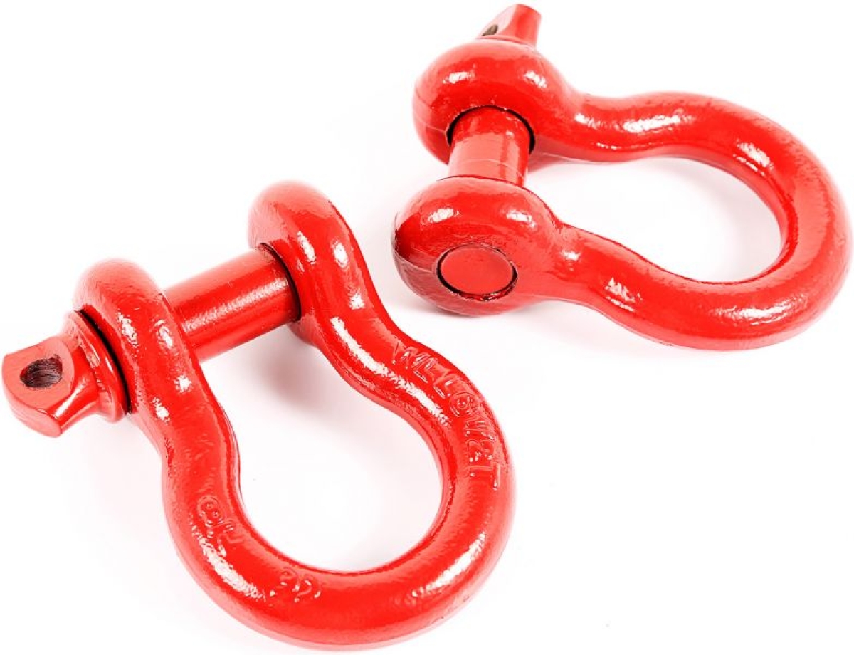 Schäkel Kit rot 25 mm / 6.100 kg / Rugged Ridge 11235.13 7/8 D-Ring  Shackle in Red