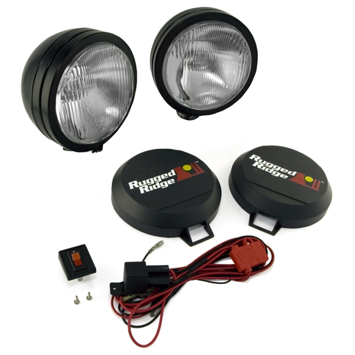 Scheinwerfer Zusatzscheinwerfer Offroad Light HID Set Stahl schwarz Ø  5-127mm 35 Watt Stk.f Arbeitsscheinwerfer Rugged Ridge 15