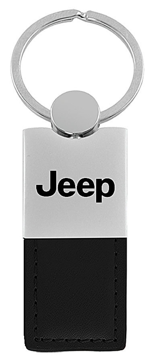 Schlüsselanhänger Jeep Automotive Gold Jeep® Logo Leather Duo Keychain  Leder Schlüsselanhänger Jeep® schwarz AMC CJ5 CJ7 Willys