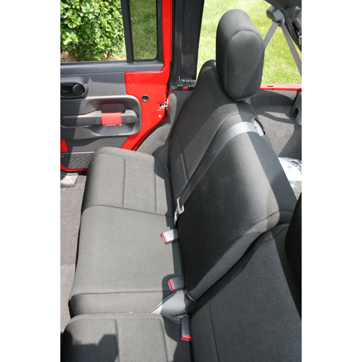 Sitzbezug Rücksitzbank Neopren schwarz Jeep JK 4-Türer BJ 07-18 Neoprene  Rear Seat Cover JKU
