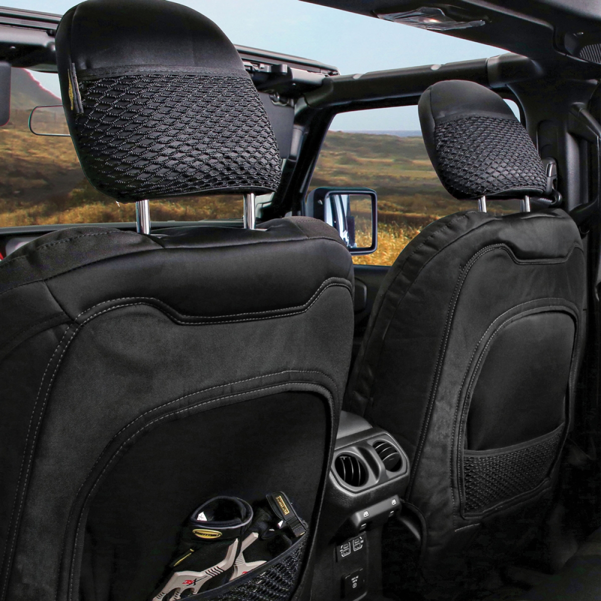 Sitzbezugset vorne und hinten Neoprene schwarz Jeep Wrangler JL 18