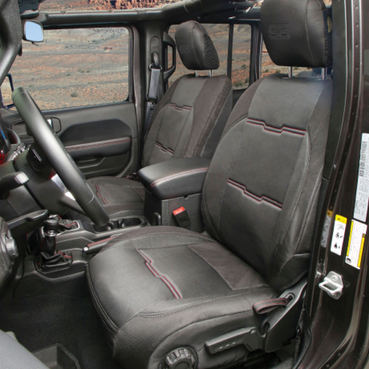 Sitzbezugset vorne und hinten Neoprene schwarz Jeep Wrangler JL 18-  Gladiator JT 19- Smittybilt SB5771014-Türer Smittybilt SB577