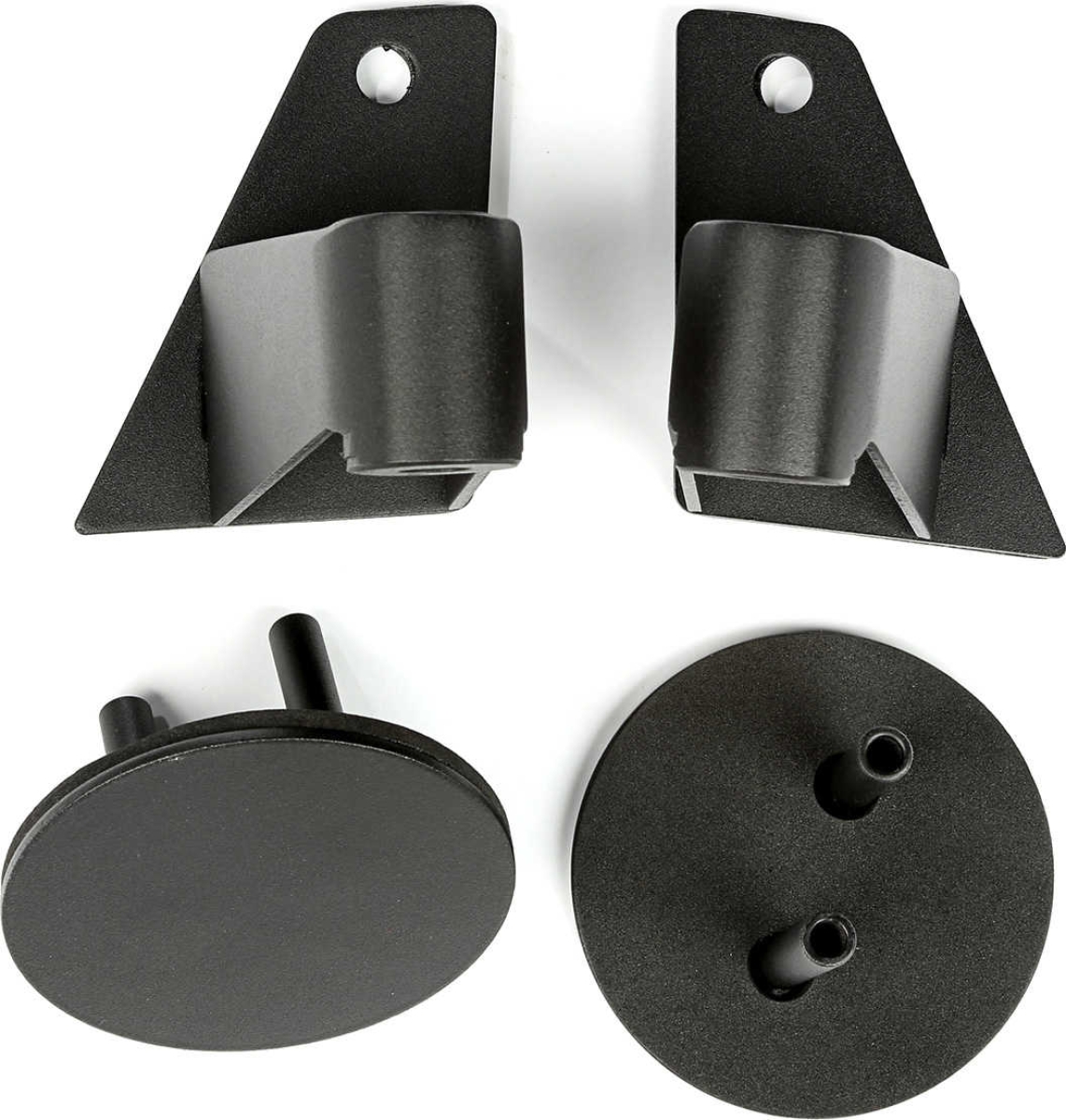 Spiegelhalter Set schwarz Jeep Wrangler JK 07-18 Rugged Ridge 11025.07  Mirror Relocation Brackets, Text. Black