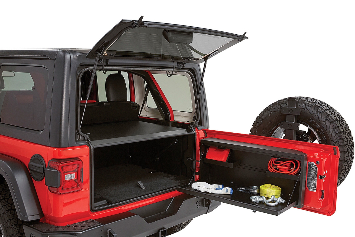 Staufach abschließbar an der Heckklappe Jeep Wrangler JL 18- Tuffy 346-01  Tailgate Lock Box for