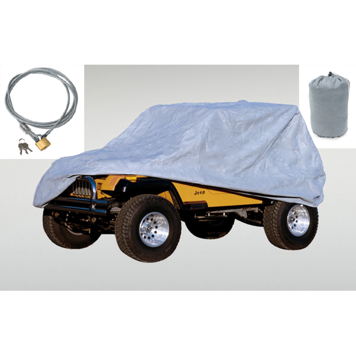 Trail Abdeckung Cab Cover Set mit Tasche und Schloss grau Jeep Wrangler JK  JL 4-Türer