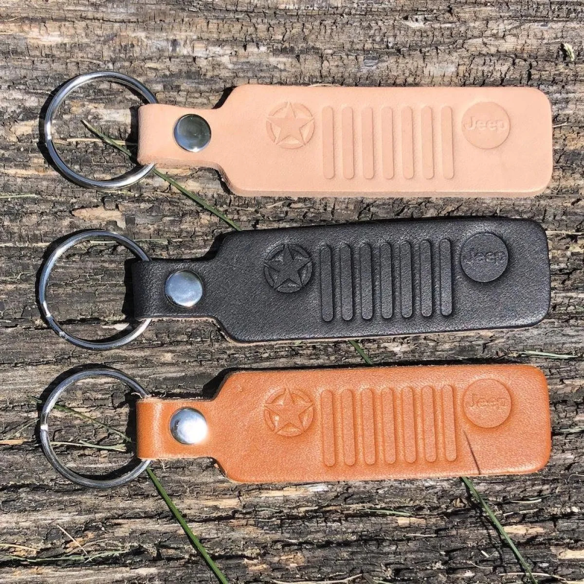 Jeep Schlüsselanhänger Leder KEYCHAIN Natural 45-157176.8200