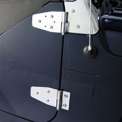 Scharnier am Scheibenrahmen Edelstahl Jeep Wrangler TJ 97-06 Rugged Ridge 11112.02 Windshield Hinges