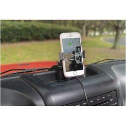 Ablagefach mit Halter für Smartphone Wireless Charging Jeep Wrangler JK 11-18 Rugged Ridge 13551.34 Dash Multi-Mount Charging Ph