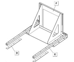 Adapter für Sno-Way Streuer 250l für Pickup Ladefläche, neu