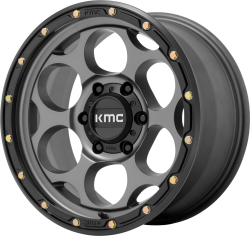 Alu Felge 8,5 x 17 ET +18 KMC KM541 DIRTY HARRY Satin Gray With Black Lip Jeep Wrangler JK / JL ab BJ 07- KMC Wheels KM541785506