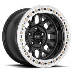 KMC KM235 Grenade Desert Series Satin Black Beadlock Wheels