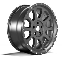 Alu Felge Gunmetal Grau 8,5x20 ET +12 mit TÜV-Gutachten Jeep Wrangler JK 07-17