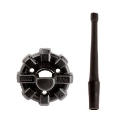 Antenne kurz 6" mit Antennefußblende Jeep Wrangler JK JL 07- Rugged Ridge 17212.41 Elite Antenna Base