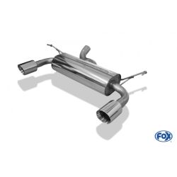 Auspuff Endschalldämpfer quer Ausgang rechts/links 1x100 Typ 25 Jeep Wrangler JK 07-18 FOX JE032005-293 EG-Prüfung / silber