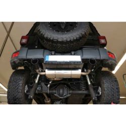 Auspuff Endschalldämpfer quer Ausgang rechts/links 1x100 Typ 25 Jeep Wrangler JK 07-18 FOX JE032005-293SG EG-Prüfung