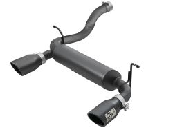 Auspuffanlage Edelstahl schwarz 2,5" Jeep Wrangler JL 18- aFe Power 49-48067-B Rebel Series 2.5" 409 Stainless Steel Axle Back E