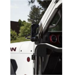 Außenspiegel Trail unbeheizt schwarz eckig Jeep Wrangler JL 18- Rugged Ridge 11025.24 Trail Mirror, Rectangular; 18- Jeep Wrangl