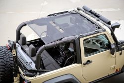 Bikini Top Eclipse Sun Shade, Black Jeep Wrangler JK 07-16 2 Türer Rugged Ridge