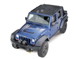 Bikini Top Eclipse Sun Shade, Black Jeep Wrangler JK 07-16 4 Türer Rugged Ridge