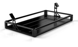 Cargo Rack Utility hinten schwarz eloxiert Jeep Wrangler JK 4-Türer 07-18 Teraflex 4820020 JKU 4-Door Wasatch Rear Cargo Rack Bl