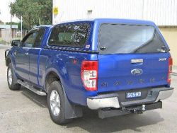 Commercial Hardtop für Ford Ranger '12-> 2AB, X-Cab, flach, seitl. Alu-Klappen