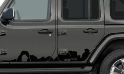 Dekor Aufkleber Türen seitlich Mountain Jeep Wrangler JL 2018- 2-Türer Mopar 82215730 Mountain Side Graphic 2018- Jeep Wrangler