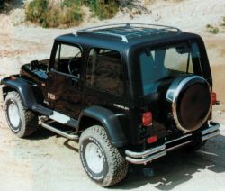 Doppelrohr-Heckstoßstange geteilt AMC Jeep CJ 55-85 Edelstahl