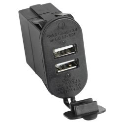 Dual USB Stecker / Buchse / Anschluss  mit QI 3.0 Anschluss Rugged Ridge 17235.16 Dual USB Port With Qi capabilities 3.0