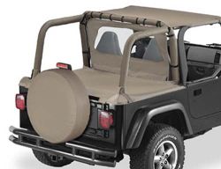 Duster Laderaumabdeckung (für original Softtopgestänge) Jeep Wrangler TJ 96-02 Dark Tan