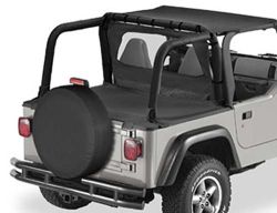 Duster Laderaumabdeckung ohne Gestänge Jeep Wrangler TJ 96-02 Black Denim