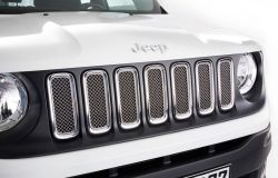 Einsätze für Kühlergrill poliert Jeep Renegade MJ 2015-