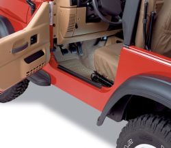 Einstiegsleiste Jeep Wrangler TJ 96 - 06 massiv Alu schwarz Texturiert