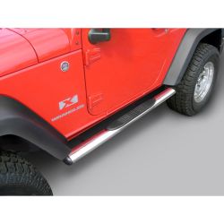 Flankenschutz Jeep Wrangler JK 07-17 2-Türer Edelstahl poliert oval Rugged Ridge 11593.07 4 1/4-In Oval Side Steps