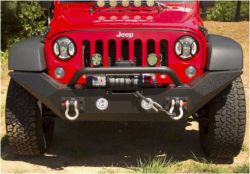 Frontstoßstange Spartan Set Jeep Wrangler JK 07-18 Rugged Ridge 11548.01 Spartan Front Bumper, HCE, W/Overrider; 07-18 JK