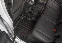 Fußmatte hinten schwarz Jeep Wrangler JL 18- 4-Türer Rugged Ridge 12950.48 Floor Liner, Rear, Blk; 18- Wrangler JL, 4 Dr