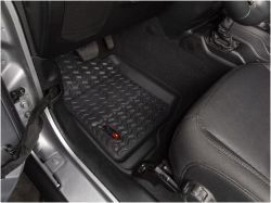 Fußmatten Fußschalen Set 2-teilig vorne Jeep Wrangler JL 18- Rugged Ridge 12920.36 Front Floor Liner Set, Blk; 18- Wrangler JL