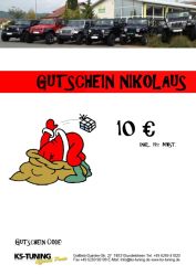 Gutschein zu Nikolaus 10,00 Euro...