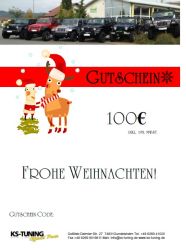 Gutschein zu Weihnachten 100,00 ...