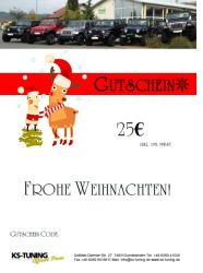 Gutschein zu Weihnachten 25,00 Euro