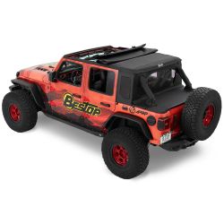 Halftop Conversion Kit Black Twill Jeep Wrangler JL 18- Bestop 80100-17