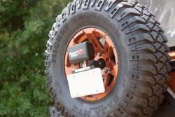 Halter für Rückfahrscheinwerfer Jeep universal Rugged Ridge 11217.02 Rear Spare Tire Light Mount