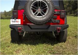 Heckstoßstange Spartan Set schwarz Texturiert Jeep Wrangler JK 07-18 Rugged Ridge 11548.20 Spartan Rear Bumper, Full Width; 07-1