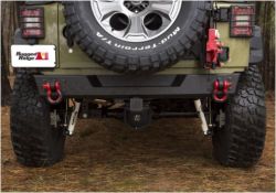 Heckstoßstange Spartan Set schwarz matt Jeep Wrangler JK 07-18 Rugged Ridge 11548.21 Spartan Rear Bumper, Body Width; 07-18 Jeep
