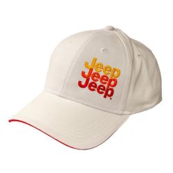 Jeep Cap Kappe Basecap weiss - sunrise bestickt Jeep Merchandise Hat-JEchoSunrise Jeep Logo Echo Hat