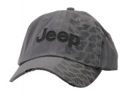 Jeep Cap Kappe Basecap Stitch Distressed Charcoal Tire Track Jeep® Cap