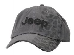 Jeep Cap Kappe Basecap Stitch Distressed Charcoal Tire Track Jeep® Cap