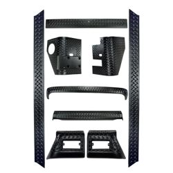 Karosserie Anbau Set Body Amor 9-teilig Jeep Wrangler TJ 97-06 Rugged Ridge 11650.60 9-Piece Body Armor Kit, 97-06 Jeep Wrangler