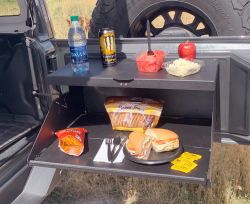 Klapptisch Tisch für Heckklappe schwarz Jeep Wrangler JK JL 07- Rock Slide Engineering AC-TB-200 Tailgate Table for 07- Jeep Wra