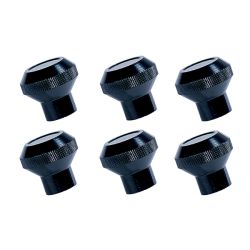 Knobs Armaturenbrett Zugschaltknopf AMC CJ - Universal - Licht - Heizung Alu  schwarz 6tlg. 11420.01  Billet Aluminum Dash Knob